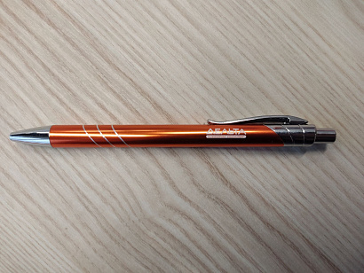 Ручка шариковая синяя с логотипом